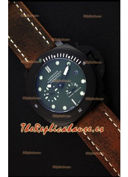 Panerai Luminor Submersible Reloj Réplica Japonés con Indicador de Reserva de Energía y Revestimiento en PVD