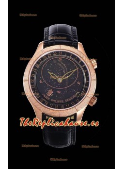 Patek Philippe 6102R Grand Compilations Reloj Réplica Suizo a Cuerda Manual - Bisel Resistente Dial Negro