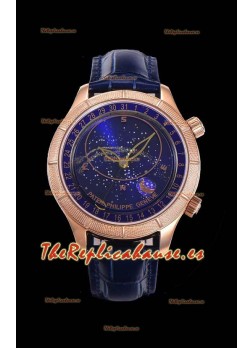 Patek Philippe 6102R Grand Compilations Reloj Réplica Suizo a Cuerda Manual - Bisel Resistente Dial Azul