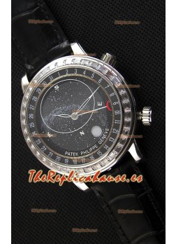 Patek Philippe Grand Complication 6102P Celestial Moon Age Reloj Réplica Suizo Dial Gris