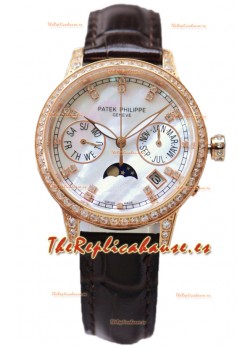 Patek Philippe Grand Complications Ladies First Perpetual Calendaer Oro Rosado Reloj Réplica Suiza 