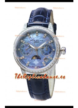 Patek Philippe Grand Complications Ladies First Perpetual Calendaer Caja Acero Reloj Réplica Suiza