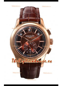 Patek Philippe 5205 Complications Moonphase Dial Marrón Reloj Réplica Suiza Espejo 1:1