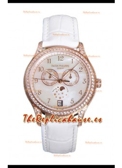 Patek Philippe Complications 4948G Annual Calendar Moonphase Dial Perla Oro Rosado Réplica Suiza