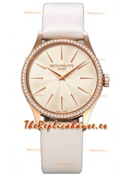 Patek Philippe Calatrava 4997 Ladies Reloj Dial Oro Rosado con Movimiento Suizo Automático