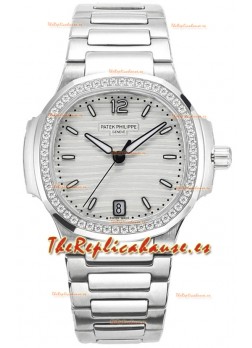 Patek Philippe Nautilus 7118 35MM 1:1 Acero Inoxidable Dial Blanco Reloj Superclone 1:1