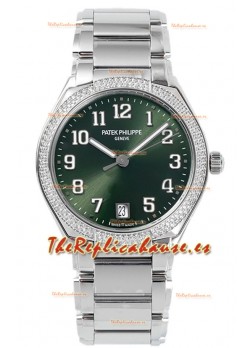 Patek Philippe Twenty-4 Green Dial Caja Acero 904LReloj Réplica Espejo 1:1 36MM