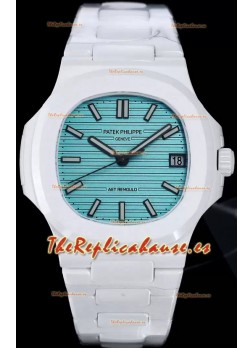 Patek Philippe Nautilus 5711 AET Remould Edición Cerámica Blanca Dial Verde Reloj Réplica Suiza