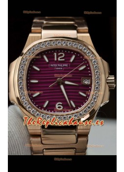 Patek Philippe Nautilus 7010/1R-013 Caja Oro Rosado 32MM Cuarzo Suizo Réplica Espejo 1:1