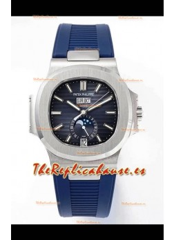 Patek Philippe Nautilus 5726A Reloj Réplica Espejo 1:1 Dial Azul Correa de Goma