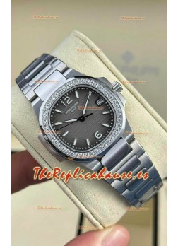Patek Philippe Nautilus Super Clone 7010 32MM Réplica Espejo 1:1 Dial Gris 