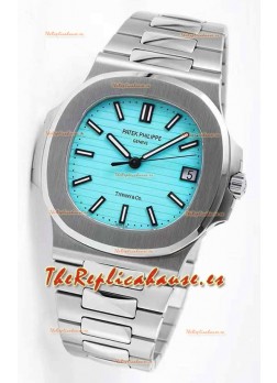 Patek Philippe Nautilus 5711 Edición Tiffany Reloj a Espejo 1:1 Dial Verde Acero 904L