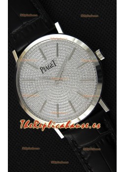 Piaget Altiplano G0A36128 Paved Diam Dial Reloj Réplica de Cuarzo Suizo en Caja de Acero