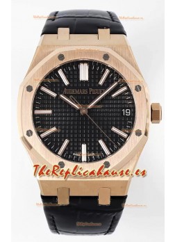 Audemars Piguet Royal Oak 15510 50 Aniversario 41MM Dial Negro Oro Rosado 41MM Réplica a Espejo 1:1