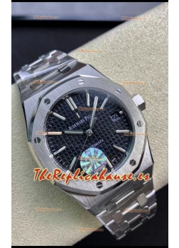 Audemars Piguet Royal Oak 15450 37MM Movimiento Calibre Suizo 3120 Caja en Acero 904L Dial Negro
