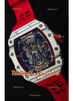 Richard Mille RM53-01 Pablo Mac Donough Caja de Carbón Forjado color Blanco Reloj Réplica Suizo