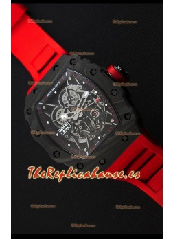 Richard Mille RM35-2 Rafael Nadal Caja de Carbón Forjado con Correa Roja