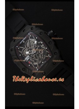 Richard Mille RM35-2 Rafael Nadal Caja de Carbón Forjado con Correa Negra