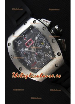Richard Mille RM011-FM Felipe Massa Caja de Titanio de una sola Pieza en Correa Negra