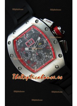 Richard Mille RM011-FM Felipe Massa Caja de Titanio de una sola Pieza en Correa Negra