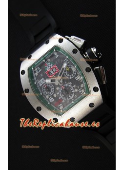 Richard Mille RM011-FM Felipe Massa Caja de Titanio de una sola Pieza en Correa Negra