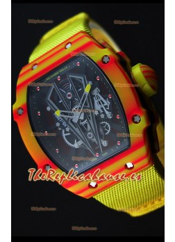 Richard Mille 27-03 Tourbillon Rafael Nadal Reloj Réplica Suizo de Carbón Forjado