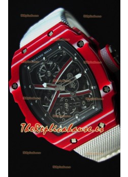 Richard Mille 67-02 Mutaz Barshim Reloj Réplica Suizo de Carbón Forjado