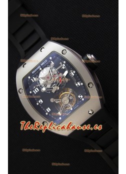 Richard Mille RM001 Evolution Tourbillon Reloj Réplica Suizo con Caja Mate satinado con cuentas