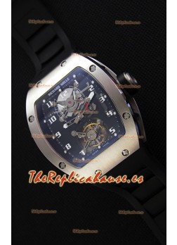 Richard Mille RM001 Evolution Tourbillon Reloj Réplica Suizo con Caja de Acero Cepillado