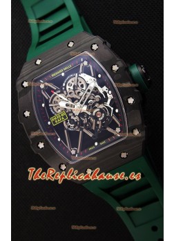 Richard Mille RM35-01 Rafael Nadal Caja de Carbón Forjado con Correa Verde