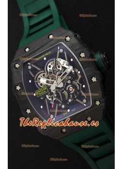 Richard Mille RM35-02 Rafael Nadal Caja de Carbón Forjado con Correa Verde