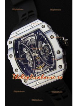 Richard Mille RM53-01 Pablo Mac Donough Caja de Carbón color Blanco Reloj Réplica Suizo
