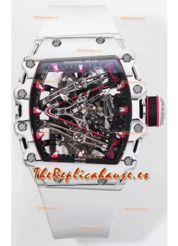 Richard Mille RM38-02 Carbono Blanco Bubba Watson Nylon Blanco Tourbillon Movement Réplica Espejo 1:1