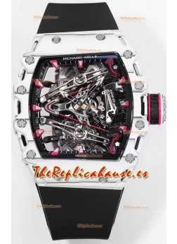 Richard Mille RM38-02 Carbono Blanco Bubba Watson Nylon Negro Tourbillon Movement Réplica Espejo 1:1
