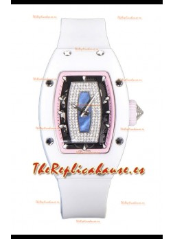 Richard Mille RM007 Superclone Reloj Réplica Suiza Automático Dial Perla Cerámica Blanca