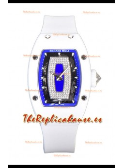 Richard Mille RM007 Cerámica Blanca Dial Azul Reloj Réplica Suiza Automático Superclone