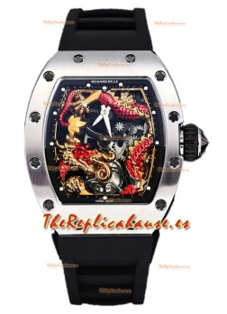 Richard Mille RM057 Dragon Dial Reloj Acero Inoxidable en Movimiento Suizo Automático