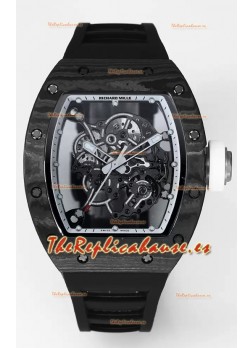 Richard Mille RM055 Caja Carbono Negro Reloj Superclone 1:1 Genuino Tourbillon