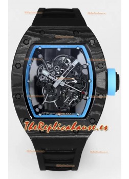 Richard Mille RM055 Caja Carbono Negro Reloj Superclone 1:1 Genuino Tourbillon