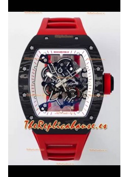 Richard Mille RM055 Caja Carbono Negro Reloj Superclone 1:1 Genuino Tourbillon