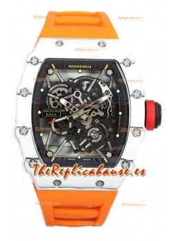 Richard Mille RM35-01 Rafael Nadal Caja Fibra de Carbono con Genuino Tourbillon Reloj Super Clone