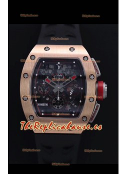 Richard Mille RM011-FM Felipe Massa Caja en Oro Rosado Reloj Réplica Suizo