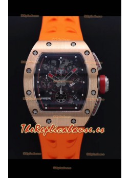 Richard Mille RM011-FM Felipe Massa Caja en Oro Rosado Reloj Réplica Suizo