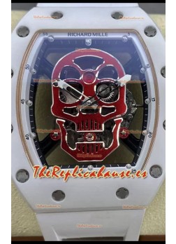 Richard Mille RM052-01 Reloj Edición Skull Genuino Tourbillon en Caja de Cerámica