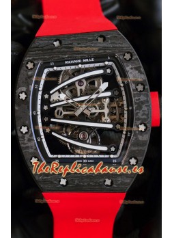 Richard Mille RM59-01 Genuino Movimiento Tourbillon en Caja de Carbono NTPT Negro