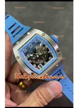 Richard Mille RM010 Reloj Réplica Acero Inoxidable Correa Azul