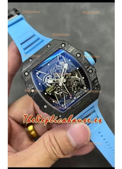 Richard Mille RM35-02 Rafael Nadal Caja Fibra de Carbono con Tourbillon Genuino Reloj Super Clone