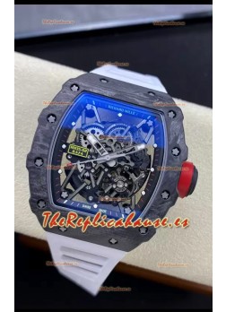 Richard Mille RM35-02 Rafael Nadal Caja de Fibra de Carbono con Tourbillon Genuino Reloj Super Clone