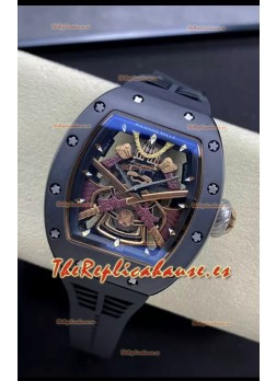 Richard Mille RM47 Reloj Caja de Cerámica Negra en Movimiento Suizo Automático