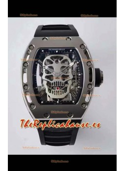 Richard Mille RM052 Skull Genuina Edición Tourbillon Reloj en Caja de Titanio